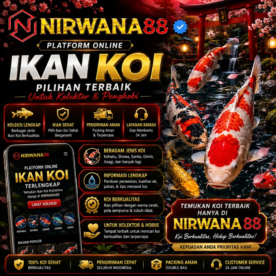Ikan koi untuk kolektor dan penghobi koi mania